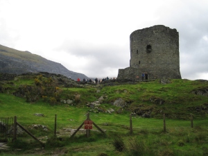 The 'traditional' view of the round tower at Dolbadarn Castle