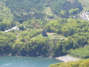 Dolbadarn Castle from the opposite side of Padarn Lake. 